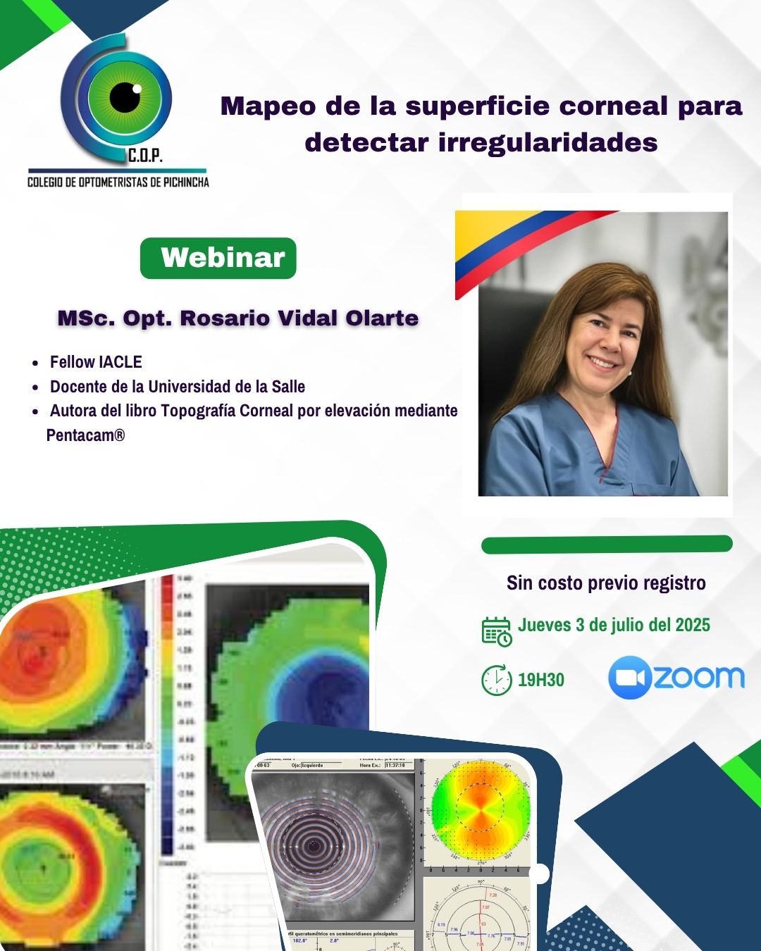 Mapeo de la superficie corneal para detectar irregularidades 6